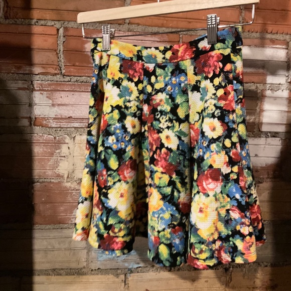 Lush Rainbow Floral Skirt - Picture 2 of 3